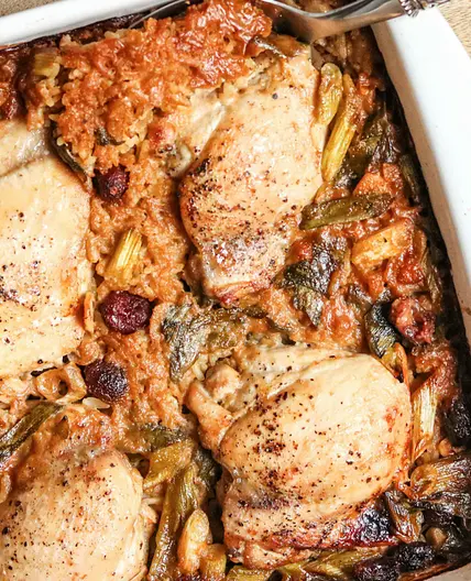 Chicken Thighs With Hoisin Rice