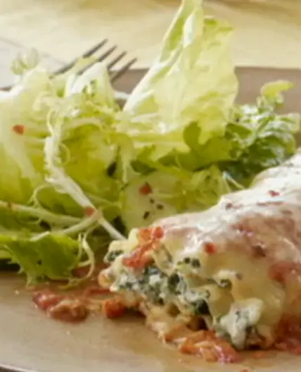 Spinach Chorizo Lasagna Roll Up