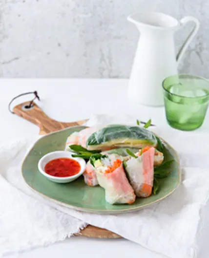 Chicken Rice Paper Rolls