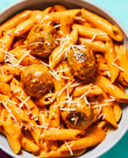 Turkey Meatball Penne made with Pre-Cooked Turkey Meatballs