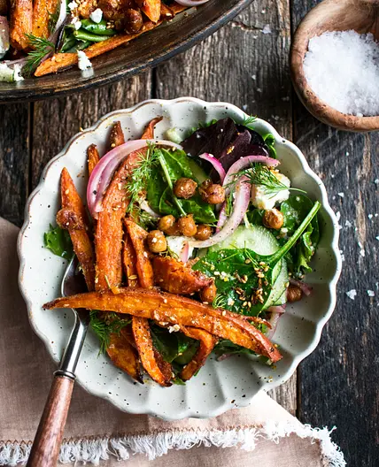 Spiced Sweet Potato Salad with Lemon Vinaigrette