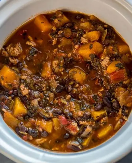 Black Bean Butternut Squash Turkey Soup