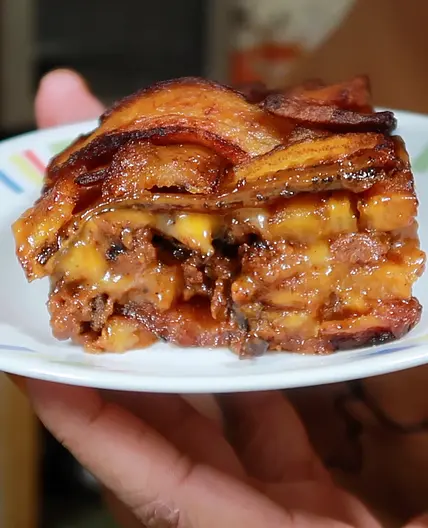 Vegan Dominican Pastelón de Plátano Maduro / Yellow Plantain "Lasagna"