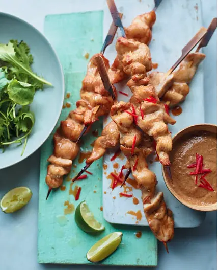 Chicken satay skewers