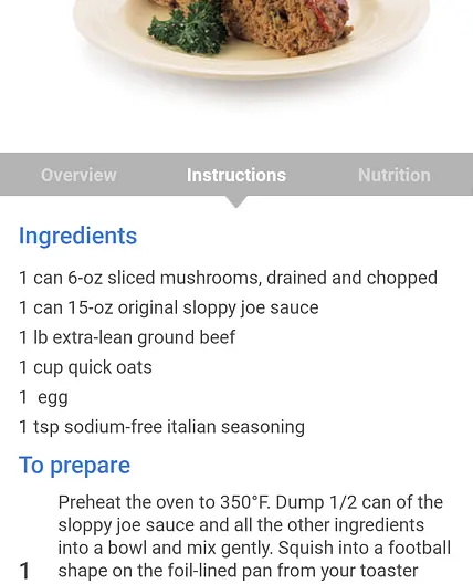 Meatloaf with Mushrooms