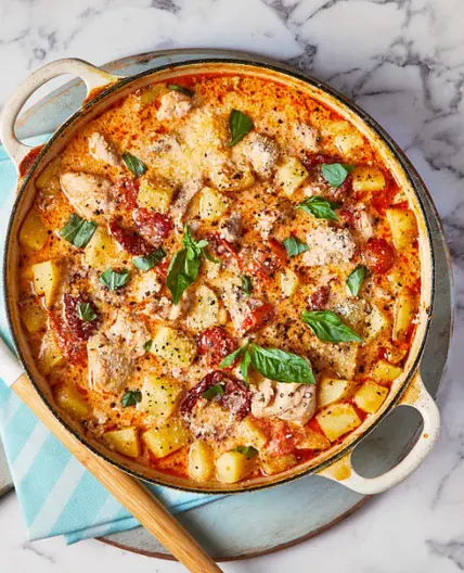 One-Pot Creamy Sun-Dried Tomato & Chicken Stew