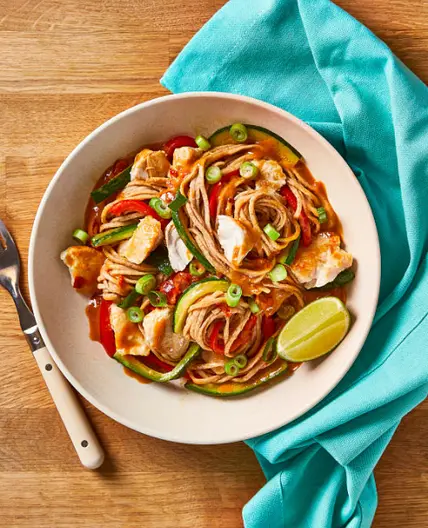 Nutty Chicken Noodle Stir-Fry
