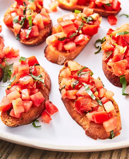 Tomato and ricotta bruschetta