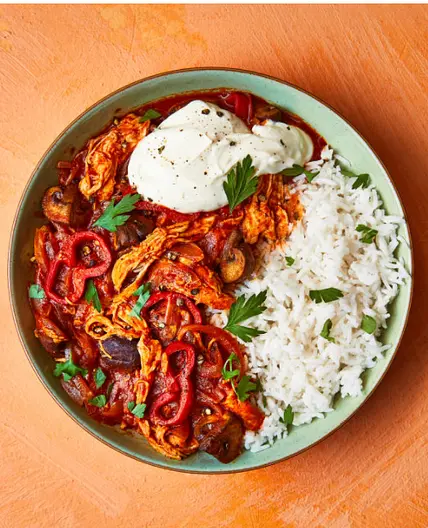 Smoky Chicken Goulash With Basmati Rice