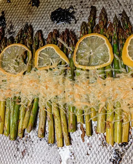 Roasted Asparagus with Lemon Butter and Parmesan
