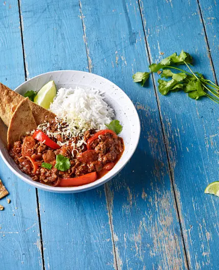 Beef & Chorizo Chilli With Lime