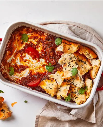 Simple Naan-Topped Lamb Rogan Josh Pie