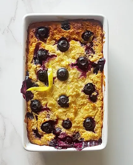 Lemon and Blueberry Baked Oats