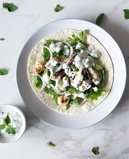 Greek Chicken Souvlaki Wrap