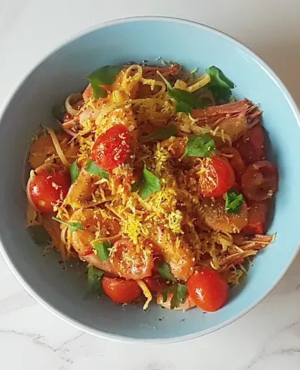 Prawn, Chilli and Tomato Linguine