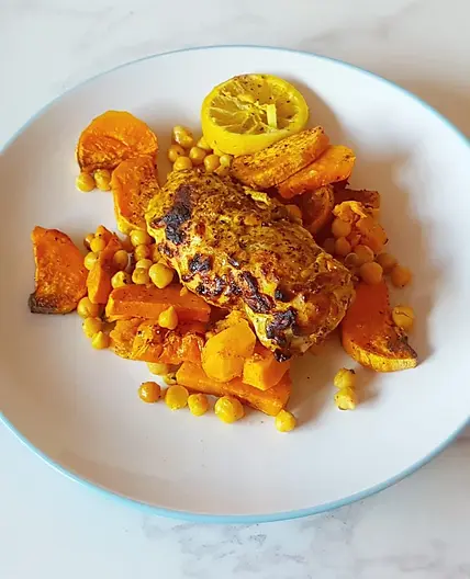 Curried Chicken and Potato Traybake