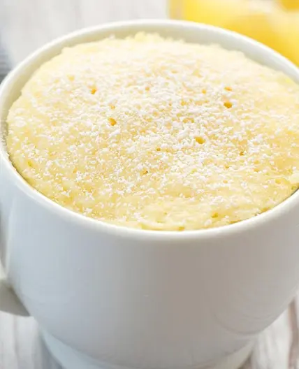 Vegan lemon mug cake