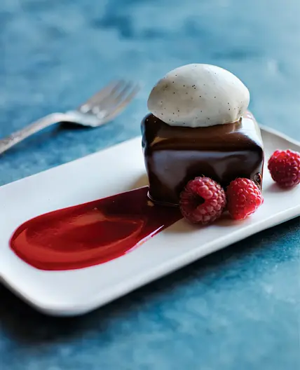 Bête Noire with Raspberry Sauce by Naomi Pomeroy