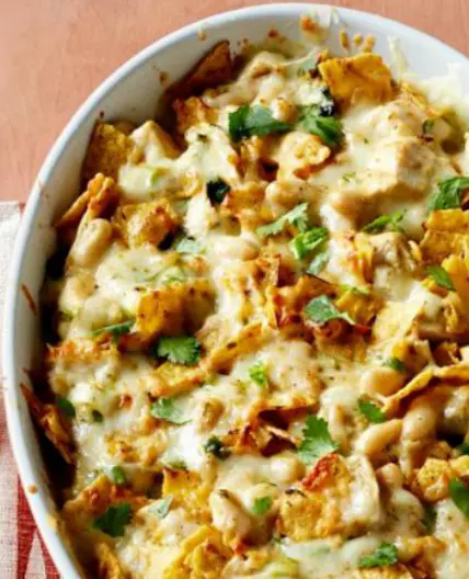 Spicy Chicken-Tortilla   Chip Casserole