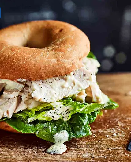 Chicken Caesar bagel