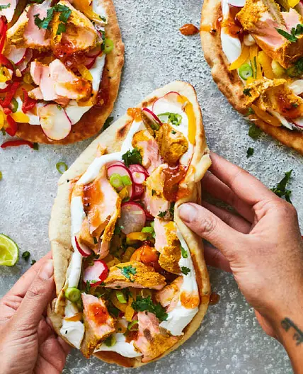 SALMON TIKKA NAAN WRAPS