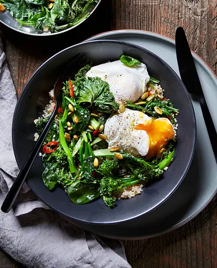 Warm Greens Breakfast Bowl