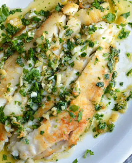 Sautéed Sole with Olive Oil, Parsley, and Green Onions