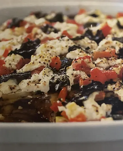 Baked mediterranean vegetables with ricotta