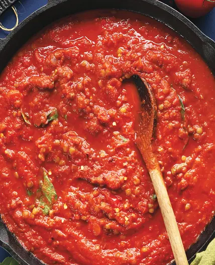 Simple Tomato + Lentil Ragu