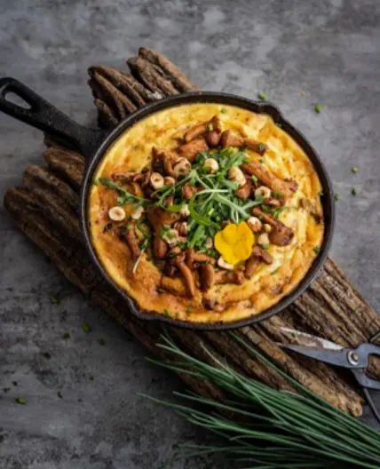 Frittata aux cèpes et aux girolles (2 pers)