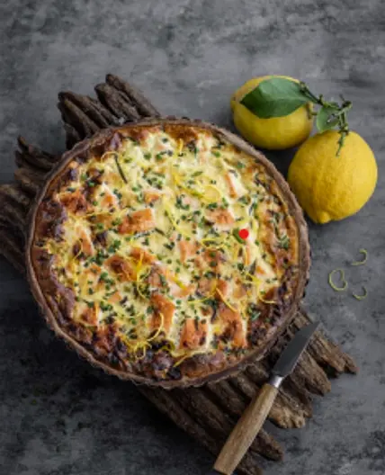 Quiche saumon poireaux