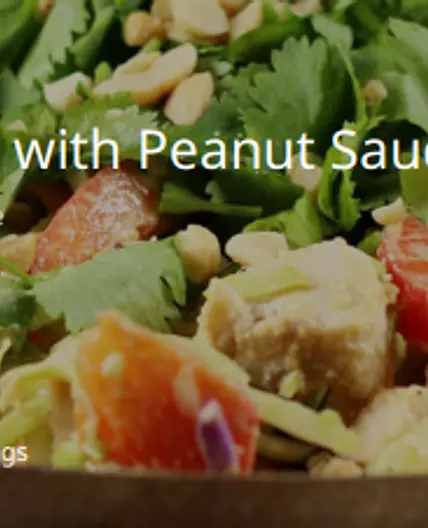 Chicken & Broccoli Slaw with Peanut Sauce