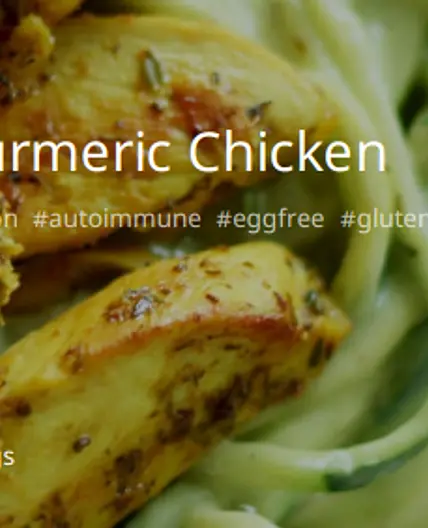 Zucchini Alfredo with Turmeric Chicken