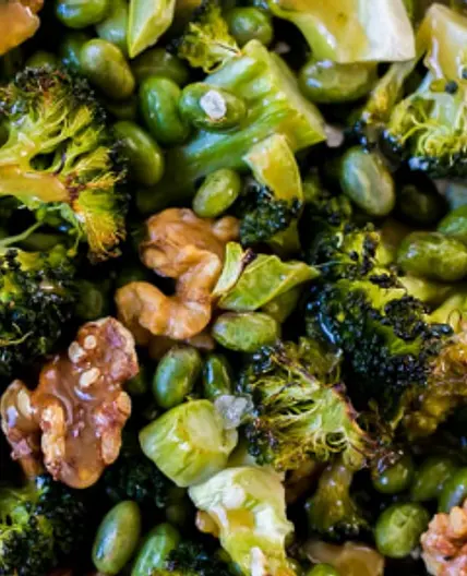 One Pan Roasted Edamame & Broccoli Salad