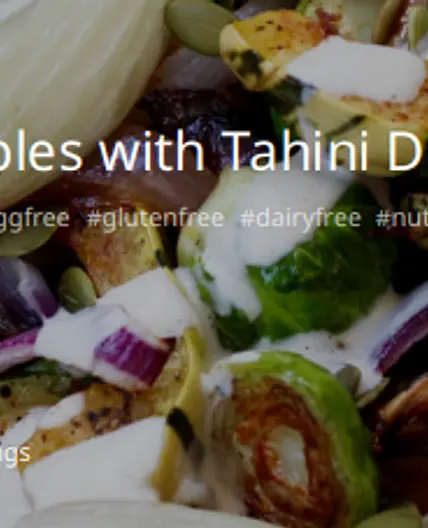 Roasted Winter Vegetables with Tahini Drizzle