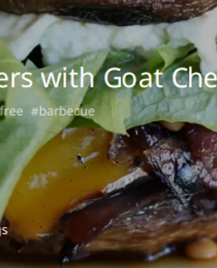 Portobello Veggie Burgers with Goat Cheese
