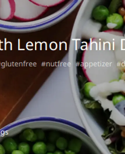 Kale Blueberry Salad with Lemon Tahini Dressing