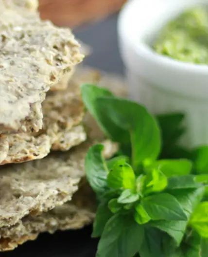 Chia Crackers with Dip