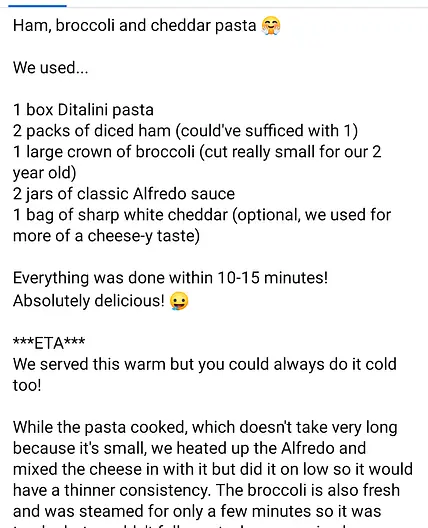 Cheesy ham noods