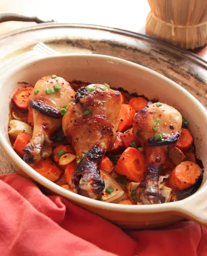 Roasted BBQ Chicken Drumsticks For One