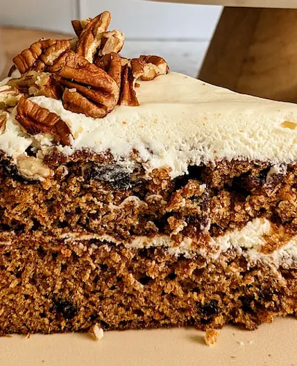 Carrot cake with brown butter frosting