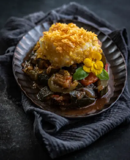 Poisson pané & ratatouille (1 pers)