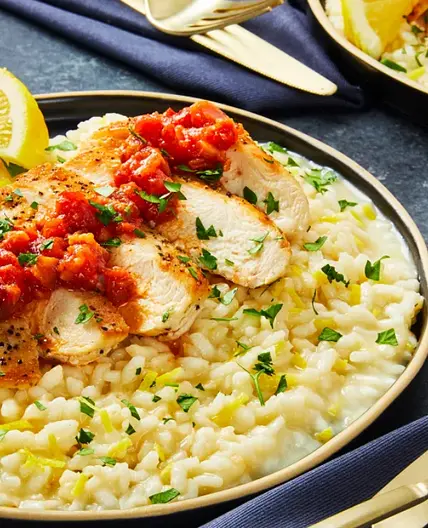 Lemon Herb Risotto with Chicken