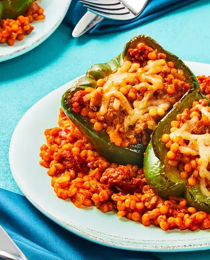 Pork Sausage Stuffed Peppers with Pepper Jack
