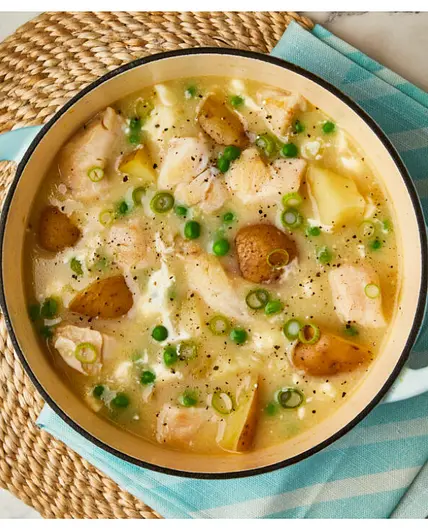 One-pot Creamy Haddock, Pea & Potato Casserole