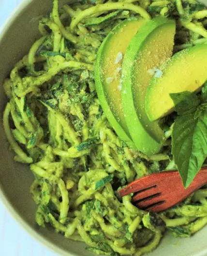 Basil Avocado Zoodles