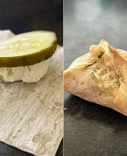 Cream Cheese & Dill Pickle Rangoon's
