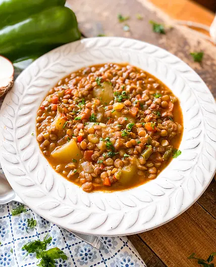 Spanish Lentils soup (pressure cooker)