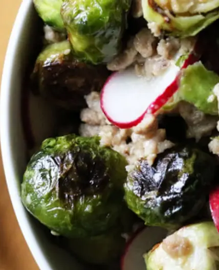 Roasted Brussels Sprouts Caesar Salad