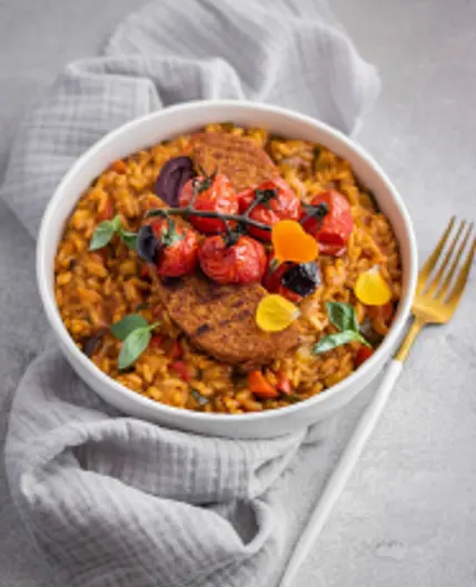 Risotto méditerranéen végan (2 pers)